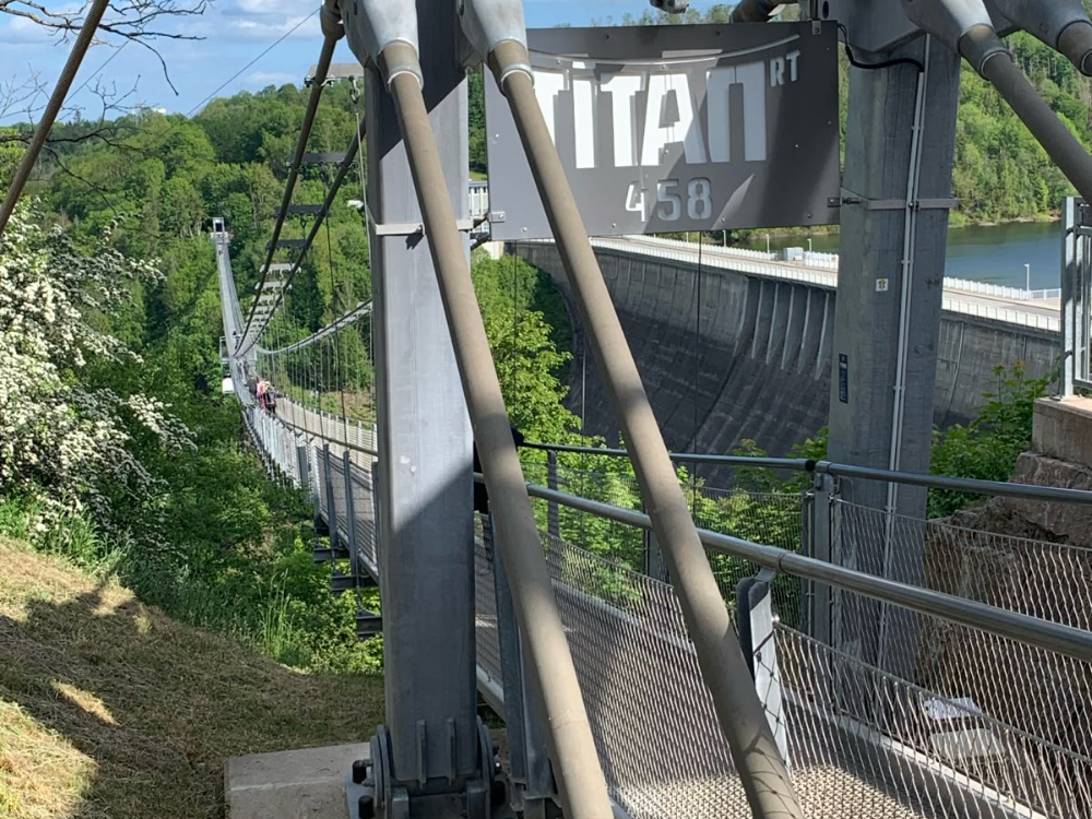 Titan RT: wandel over de langste hangbrug van Duitsland